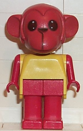 LEGO Minifigure fab8g - Fabuland Monkey- Mike Monkey, Red Head, Legs and Arms, Yellow Top