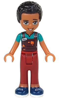 LEGO Minifigure frnd0262 - Friends Dean - Dark Red Trousers, Dark Turquoise Overalls Top