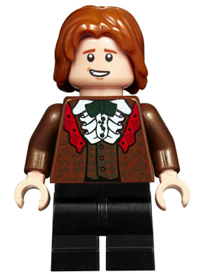 LEGO Minifigure hp185 - Ron Weasley - Reddish Brown Suit, Shirt with Ruffle