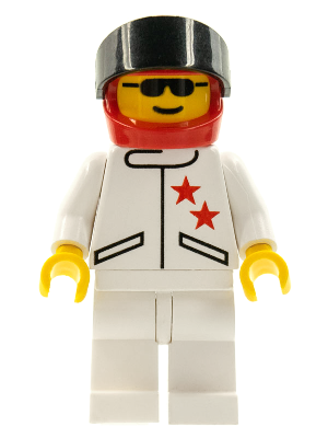 LEGO Minifigure jstr009 - Jas met 2 Sterren Wit - Witte Benen