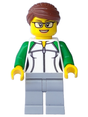 LEGO Minifigure cty0784 - Krantenverkoper - Vrouw, bril