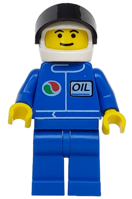LEGO Minifigure oct022 - Octan - Blue Oil, Blue Legs, White Helmet, Black Visor