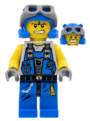 LEGO Minifigure pm022 - Power Miner - Rex, Goggles
