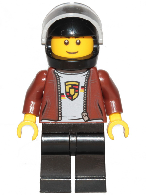 LEGO Minifigure sc078 - Porsche 911 Turbo 3.0 Bestuurder uit 1974