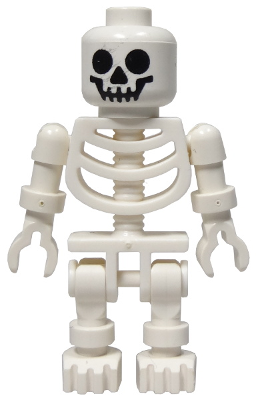 LEGO Minifigure gen001 - Skeleton - Standard Skull, Floppy Arms