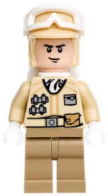 LEGO Minifigure sw0291 - Hoth Rebel Trooper (Zwart Kin Kuiltje)