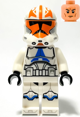 LEGO Minifigure sw1278 - Clone Trooper, 501st Legion, 332nd Company (Phase 2) - Helm met gaten en Togruta markeringen