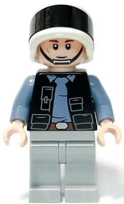 LEGO Minifigure sw1285 - Rebel Fleet Trooper - Male, Vest with Pockets, Black Neck, Reddish Brown Eyebrows