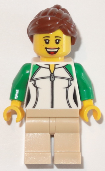 LEGO Minifigure trn250 - Treinpassagier - Vrouw, sproeten