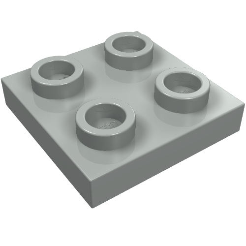 LEGO 8 - Aangepaste plaat 2 x 2 met Wheel Holder Bottom