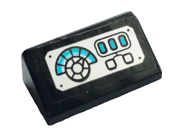 LEGO 85984pb292 - Slope 30 1 x 2 x 2/3 with Control Panel Pattern (Sticker) - Set 70901