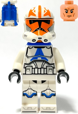 LEGO Minifigure sw1276 - Clone Trooper, 501st Legion, 332nd Company (Phase 2) - Helm met gaten en Togruta markeringen