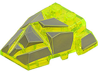 LEGO 64867pb01 - Wig 4 x 4 Fractured Polygon Top met Dark Bluish Gray Facets Patroon