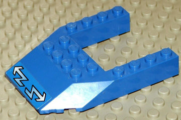 LEGO 32084pb004 - Wig 6 x 8 met uitsparing en zigzagpijlen patroon (Sticker) - Sets 4560 / 4561