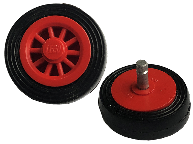 LEGO bb0019c01 - Wheel Spoked 2 x 2 with Stud with Black Tire Smooth - Small Solid (bb0019 / 132old)