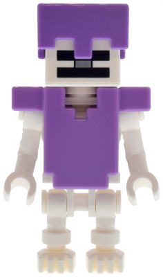 LEGO Minifigure min253 - Skeleton, Minecraft - Medium Lavender Armor and Helmet