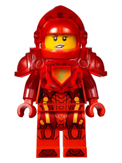 LEGO Minifigure nex031 - Macy Halbert - Trans-Red Visor and Armor (Ultimate Macy)