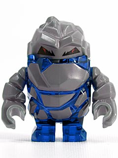 LEGO Minifigure pm004 - Rock Monster - Glaciator (Trans-Dark Blue)