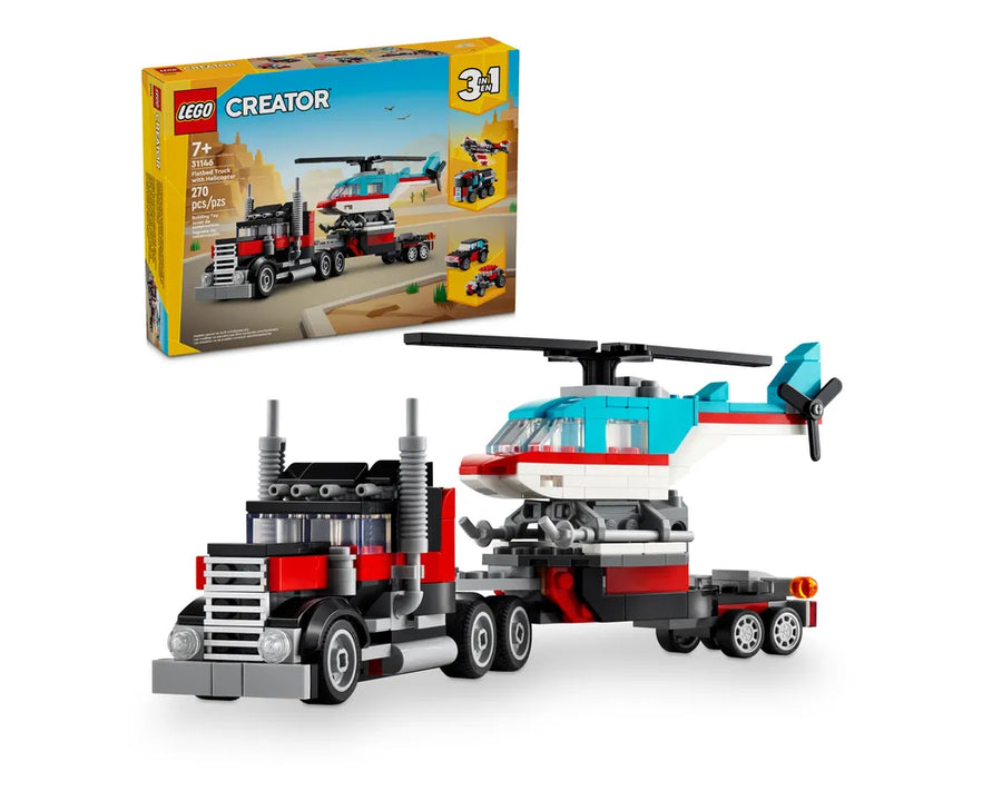 LEGO Creator 31146 - Flatbed Truck with Helicopter