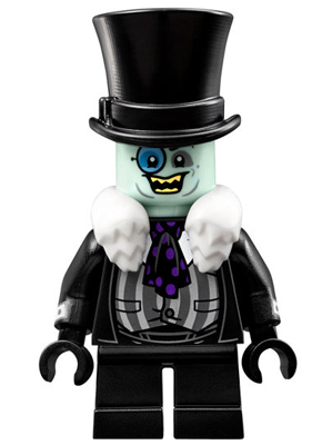 LEGO Minifigure sh0314 - The Penguin - White Fur Collar, Black Suit, Smile
