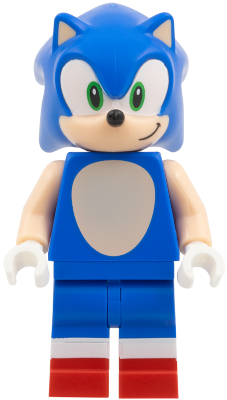LEGO Minifigure son004 - Sonic the Hedgehog - Light Nougat Face and Arms, Grin to Left