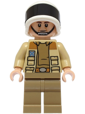 LEGO Minifigure sw1328 - Captain Antilles - Dark Tan Shirt, Large Rank Badge