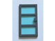 LEGO x39c01 - Door 1 x 4 x 6 with 3 Panes and Square Handle with Fixed Trans-Light Blue Glass