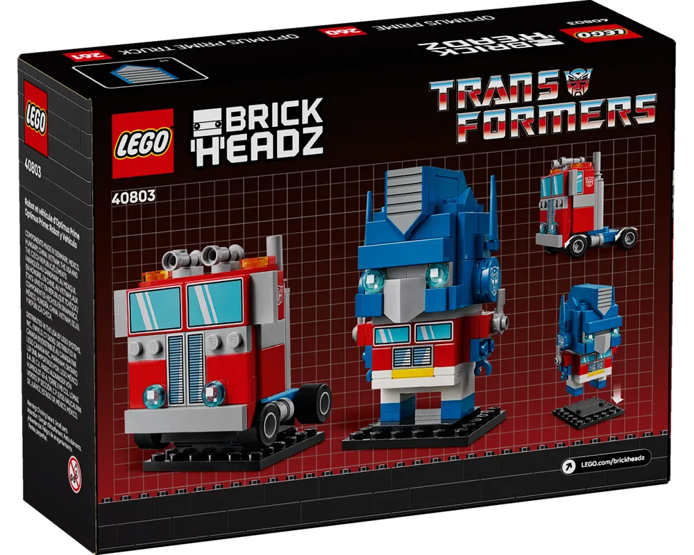LEGO BrickHeadz 40803 - Optimus Prime Robot & Vehicle - Authentic LEGO Set Image 3