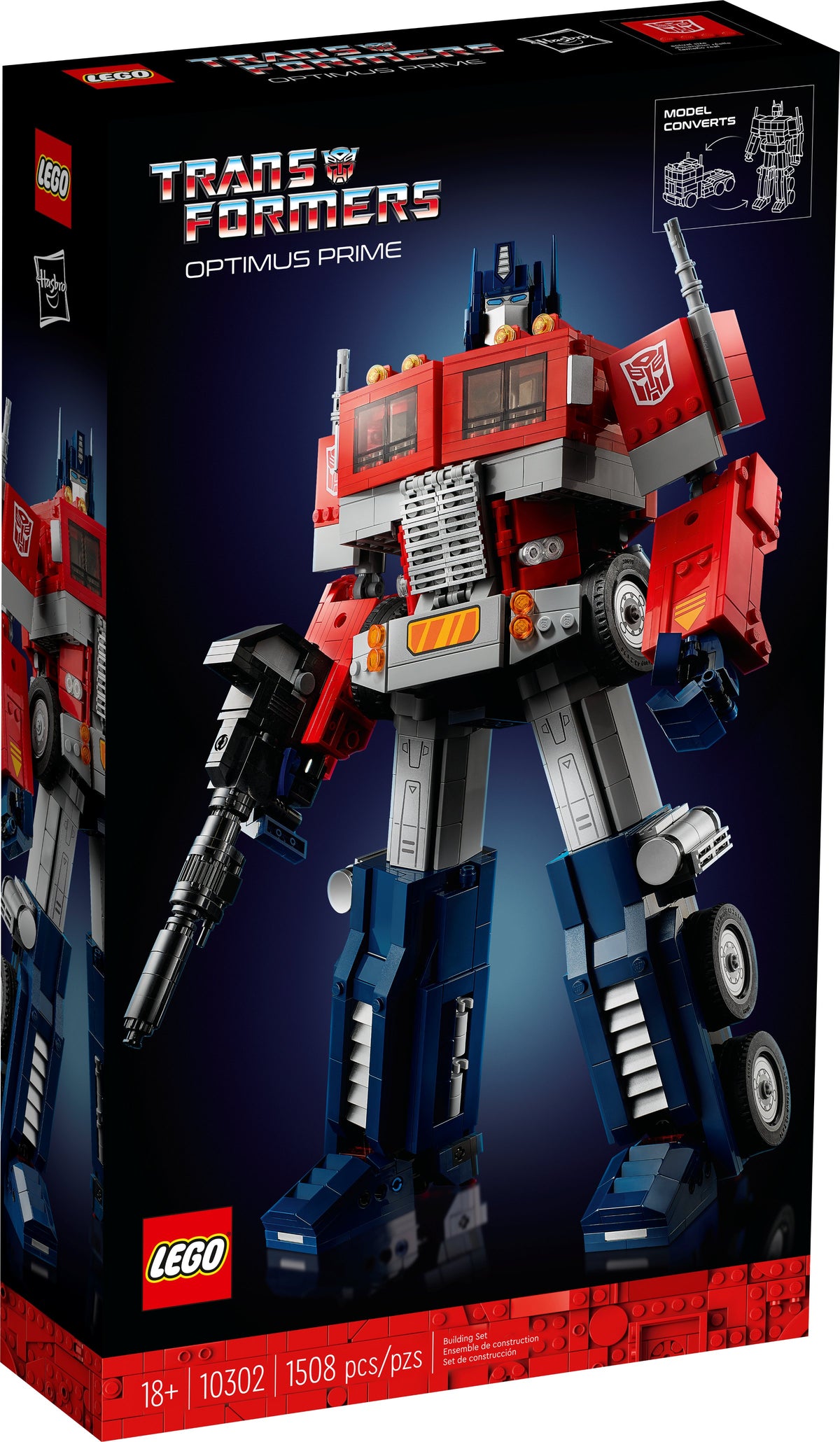LEGO Icons 10302 Optimus Prime, doos