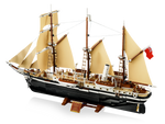 LEGO Icons 10335 The Endurance, side view with sails and rigging