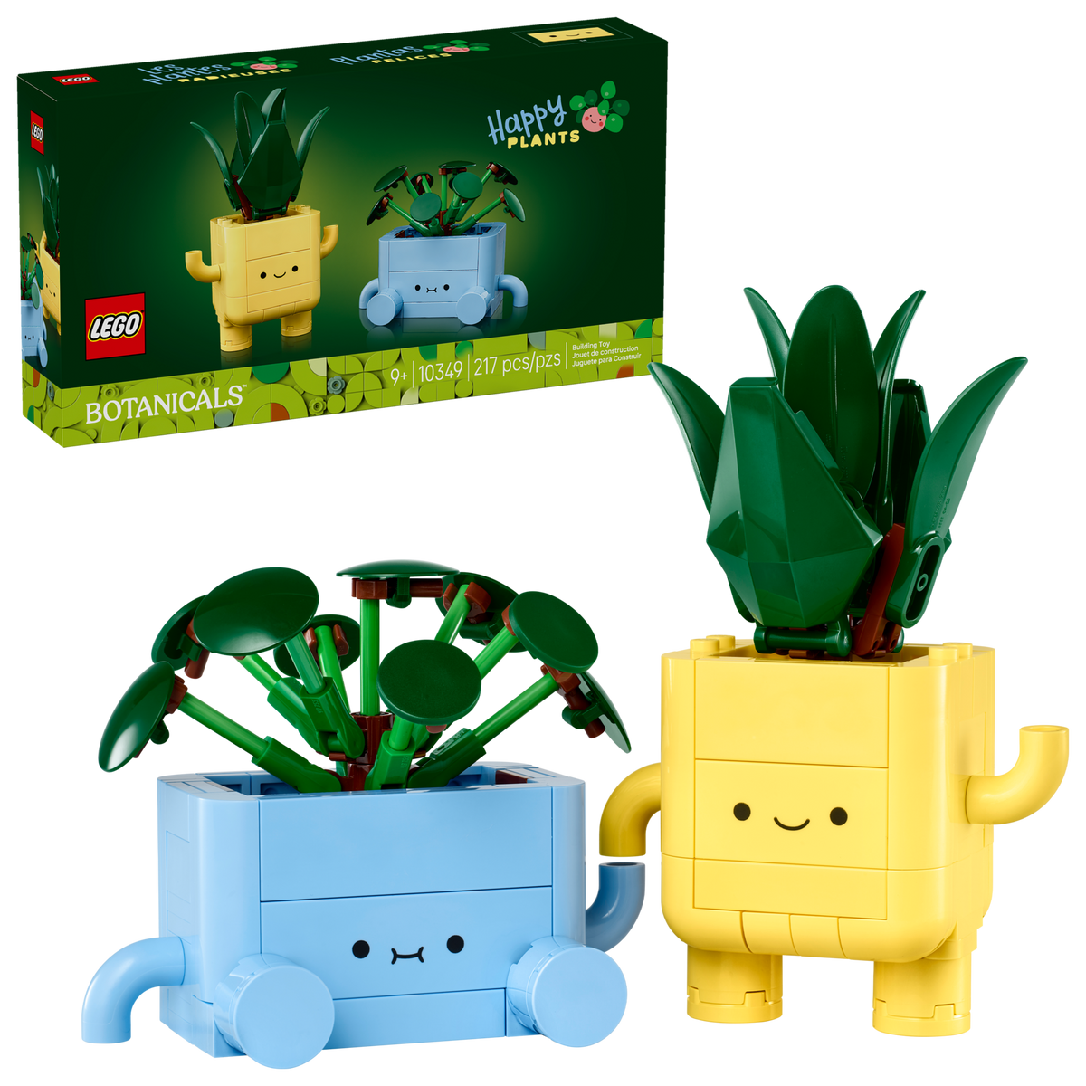 LEGO Botanicals 10349 Happy Plants, doos met beide plantjes