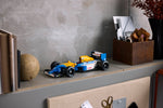 LEGO Icons 10353 Williams Racing FW14B & Nigel Mansell, on a shelf, size impression