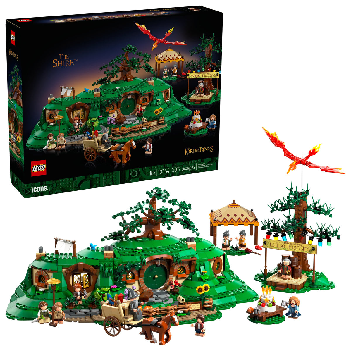 LEGO Icons 10354 de Gouw, doos en gebouwd model