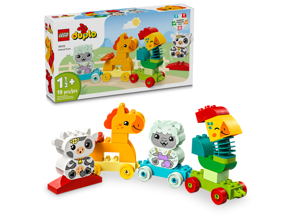 LEGO DUPLO 10412 Dierentrein, doos en trein