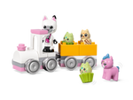 LEGO Gabby's poppenhuis 10796 Gabby's kittendagverblijf, speelgoedtrein met Pandy Paws en kittens