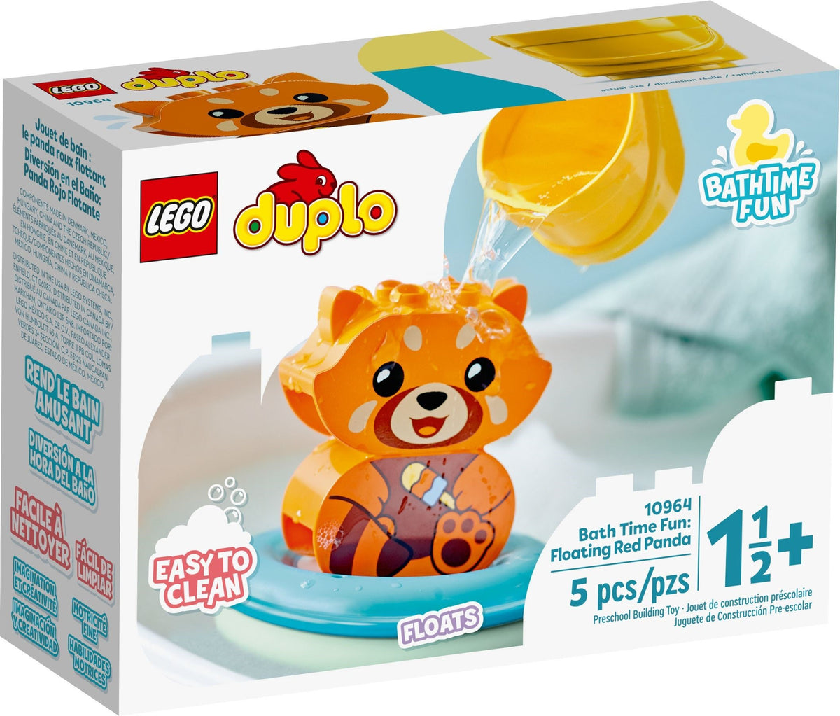 LEGO DUPLO 10964 Bath Time Fun: Floating Red Panda, box
