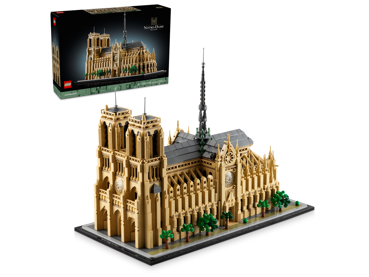 LEGO Architecture 21061 Notre-Dame van Parijs, doos en gebouwd model