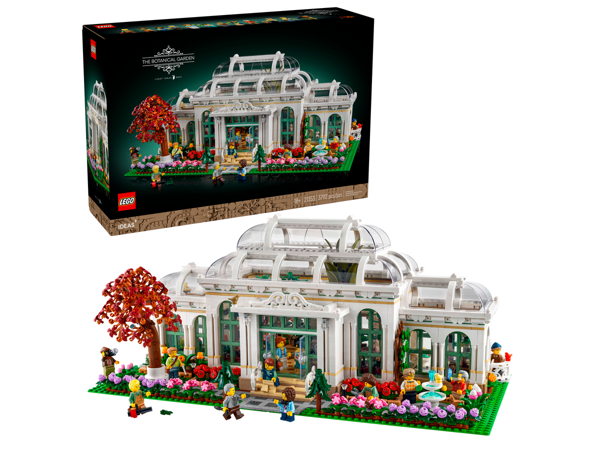 LEGO Ideas 21353 De botanische tuin, doos en model