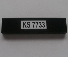 LEGO 2431pb0086 - Tile 1 x 4 with 'KS 7733' Pattern (Sticker) - Set 7733 - Image 1