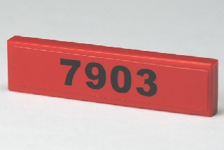 LEGO 2431pb0095 - Tile 1 x 4 with Black '7903' on  Background Pattern (Sticker) - Set 7903 - Image 1
