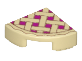 LEGO 25269pb001 - Tile, Round 1 x 1 Quarter with Lattice Pie Pattern