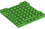 LEGO 2628 - Brick, Modified 8 x 8 x 2/3 with 1 x 4 Indentations - Image 1