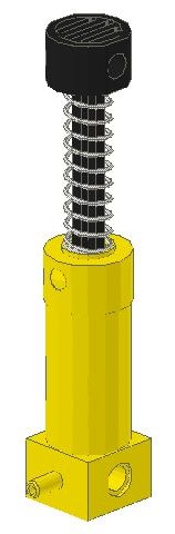 LEGO 2797c03 Pneumatic Pump Second Version with Yellow Top in Yellow