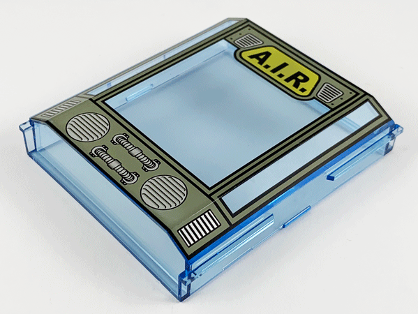 LEGO 30650pb01 - Panel 2 x 8 x 8 with A.I.R. Logo and Vents Pattern - Image 1