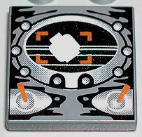LEGO 3068pb0070 - Tile 2 x 2 with Alpha Team Arctic Oval Display Pattern - Image 1