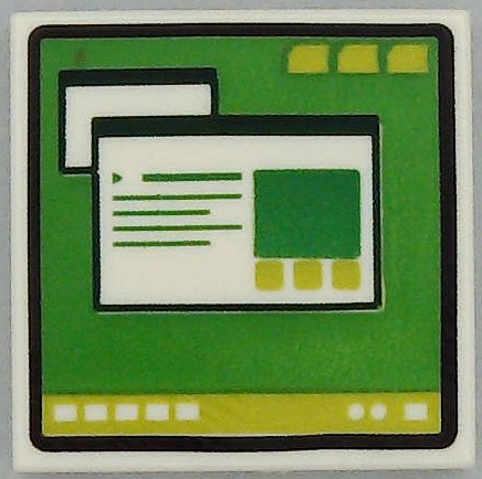 LEGO 3068pb1655 - Tile 2 x 2 with Computer Monitor Pattern 3