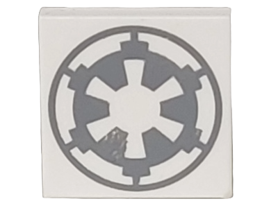 LEGO 3068pb2281 - Tile 2 x 2 with Light Bluish Gray SW Imperial Logo Pattern