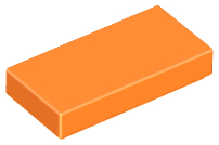 LEGO 3069 Tile 1 x 2 in Orange - Authentic LEGO Part