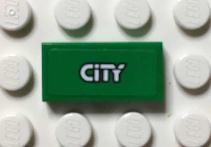LEGO 3069pb0314 - Tegel 1 x 2 met 'CITY' patroon (Sticker) - Set 60059