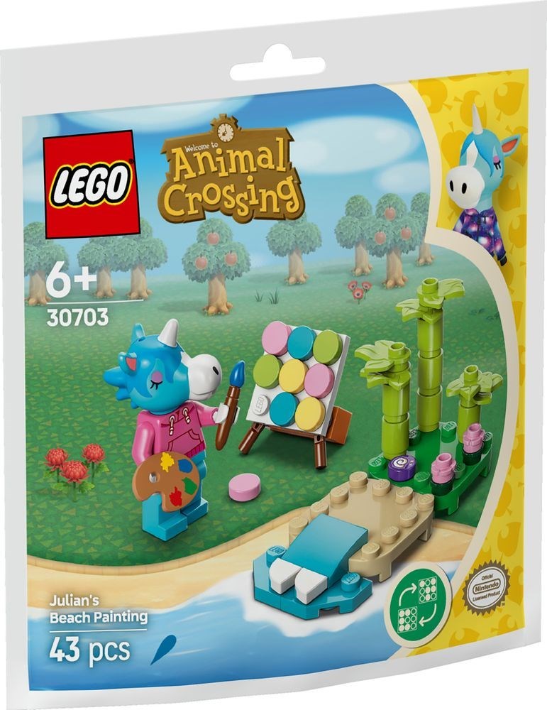 LEGO Animal Crossing 30703 Julian's Beach Painting, paper bag front